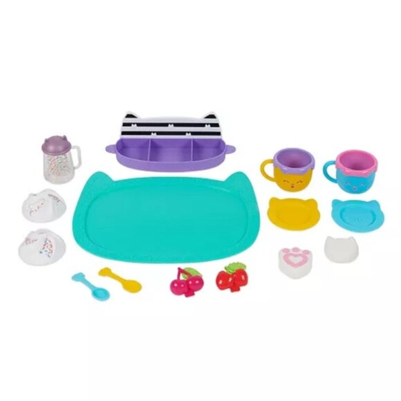 Gabby's Dollhouse Sprinkle Party Sweet Treat Tea Set Pretend Play Kitchen Toy - Picture 11 of 13